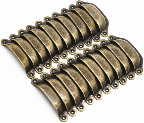 Antique brass cup pulls - brass,